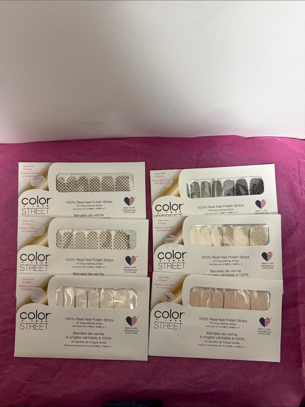 6 Color Street Nail Polish Strips  new